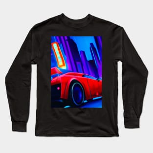 Sports car in Big City Long Sleeve T-Shirt